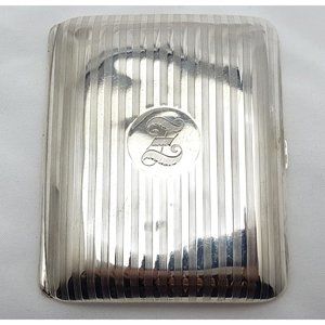 Vintage Sterling Silver 340 C Hallmark Cigarette & Card Holder Box with Monogram